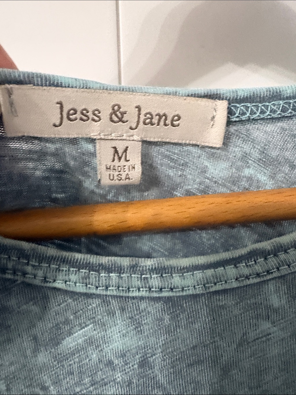 Jess & Jane Washed Blue Floral Pocket Pullover - Picture 2 of 4